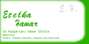 etelka hamar business card